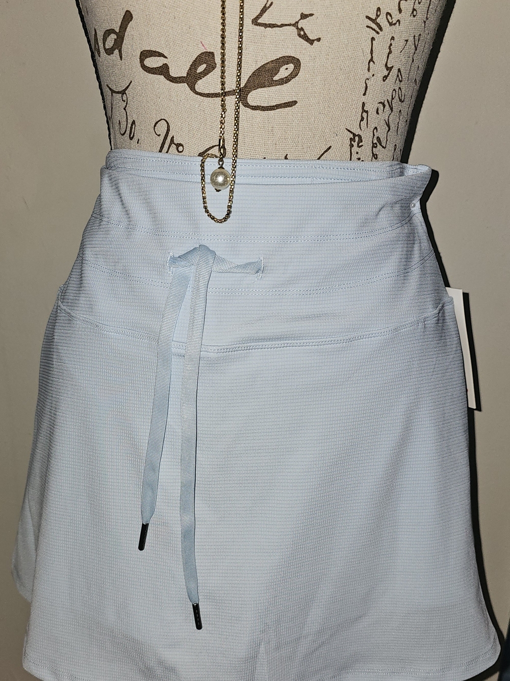Light Blue Women's Drawstring A-Line Skirt